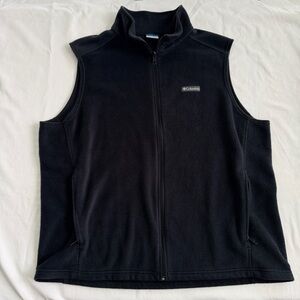 Columbia Men's Fleece Black Zip-Up Vest size 3XLT